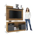 Ver imagem 6 de Rack com Painel Yara para TV com 55 - Castanho/Preto