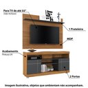 Ver imagem 2 de Rack com Painel Yara para TV com 55 - Castanho/Preto
