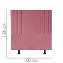 Ver imagem 3 de Cabeceira Estofada Grécia 100CM Solteiro Suede Rosa - D A DECOR