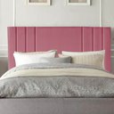 Ver imagem 1 de Cabeceira Estofada Grécia 100CM Solteiro Suede Rosa - D A DECOR