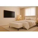 Ver imagem 4 de Banqueta Vegas Puff para Sala Quarto Closet Linho Bege