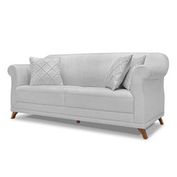 Sofá Amsterdam 3 Lugares 2,00 Linho Rustico Grigio - Lucadi Home - 1