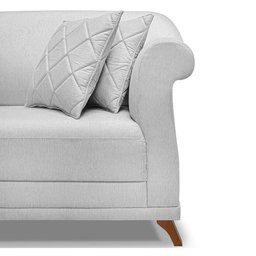 Sofá Amsterdam 3 Lugares 2,00 Linho Rustico Grigio - Lucadi Home - 2