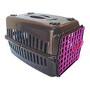 Ver imagem 1 de Caixa De Transporte Cães/Gatos Nº1 Preta Com Porta Rosa