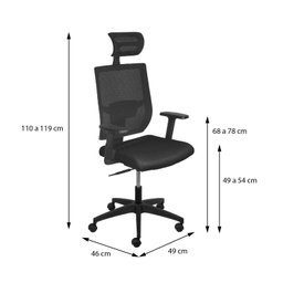 Cadeira Escritório Presidente Ergonômica NR17 Atenas - 5