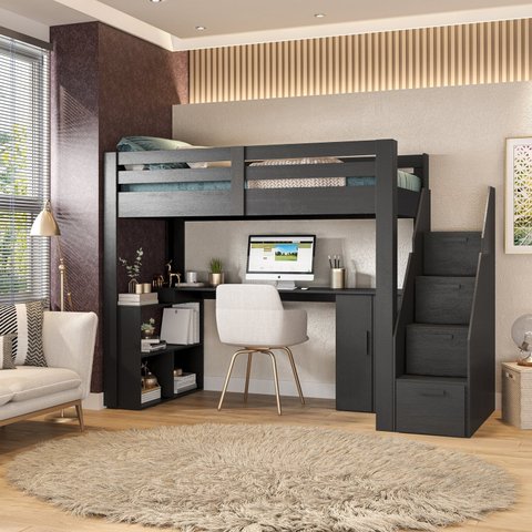 Cama Office Multifuncional Solteiro Adulto Star Plus Casatema MadeiraOriginals