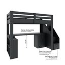 Ver imagem 4 de Cama Office Multifuncional Solteiro Adulto Star Plus Casatema MadeiraOriginals Preto