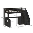 Ver imagem 3 de Cama Office Multifuncional Solteiro Adulto Star Plus Casatema MadeiraOriginals Preto