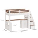 Ver imagem 3 de Cama Office Multifuncional Solteiro Adulto Star Plus Casatema MadeiraOriginals Branco/Montana