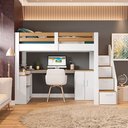 Ver imagem 4 de Cama Office Multifuncional Solteiro Adulto Star Plus Casatema MadeiraOriginals Branco/Montana