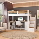 Ver imagem 1 de Cama Office Multifuncional Solteiro Adulto Star Plus Casatema MadeiraOriginals Branco/Montana