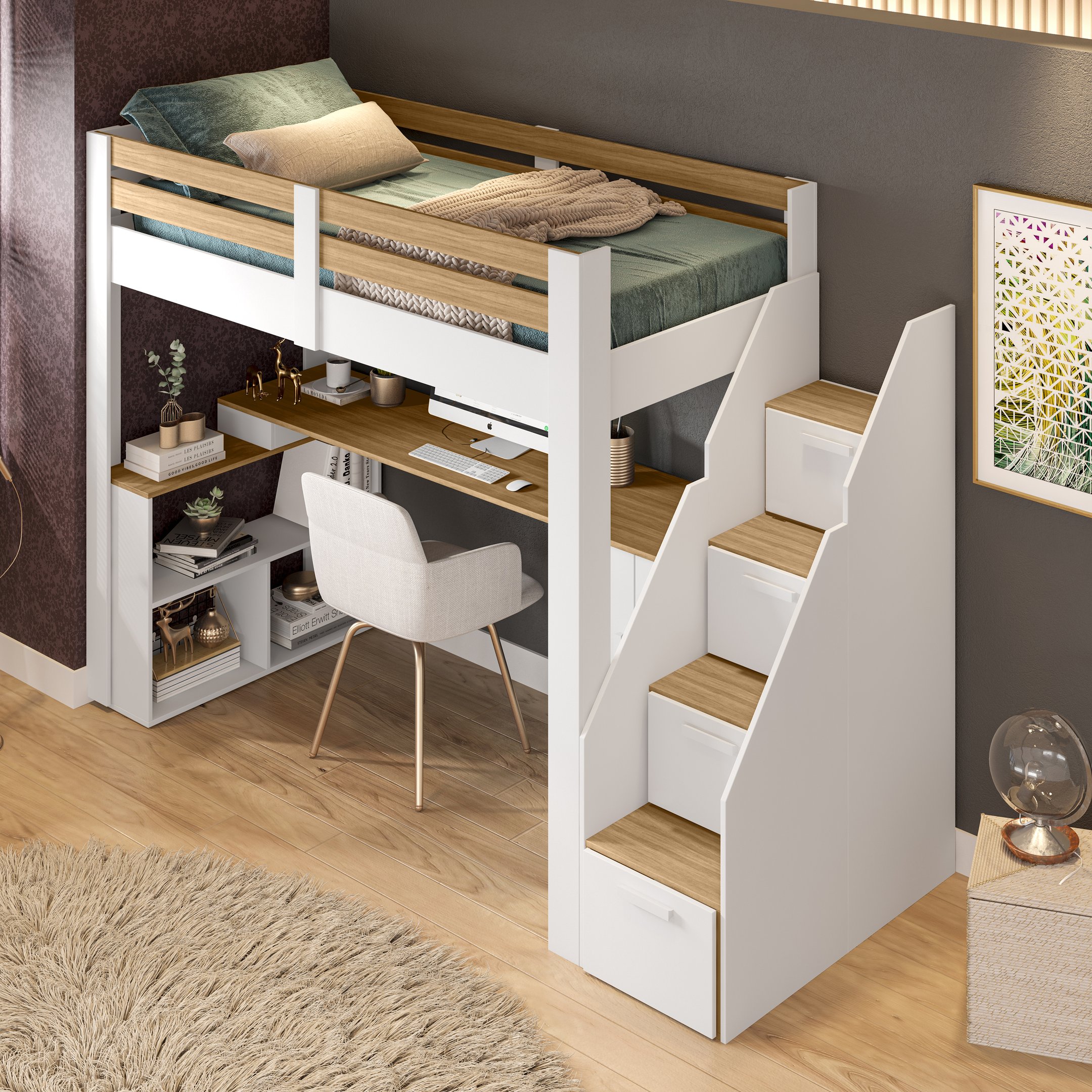 Cama Office Multifuncional Solteiro Adulto Star Plus Casatema - 6