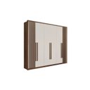 Ver imagem 2 de Guarda Roupa Casal 6 Portas 6 Gavetas 100% MDF Anápolis Ripado Montagem Inteligente - Valverde: New