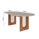 Ver imagem 4 de Conjunto de Jantar Mesa Oval Tali 210cm e 8 Cadeiras Ema CabeCasa MadeiraOriginals Off White/Prata