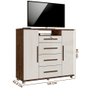 Cômoda Para Quarto Com Sapateira Jacarandá Off White Versátil Zanzini - 4