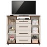 Cômoda Para Quarto Com Sapateira Jacarandá Off White Versátil Zanzini - 3