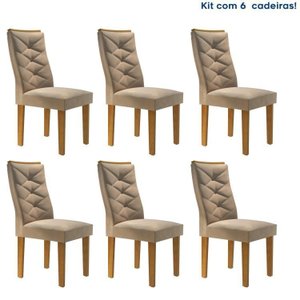 Conjunto 6 Cadeiras para Sala de Jantar Germany