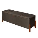 Ver imagem 1 de Recamier Baú Roma 1,50m Premium Sofá para Cama Casal Estilo Estofado Decorativo Cor Marrom