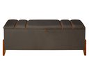 Ver imagem 3 de Recamier Baú Roma 1,50m Premium Sofá para Cama Casal Estilo Estofado Decorativo Cor Marrom