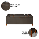 Ver imagem 6 de Recamier Baú Roma 1,50m Premium Sofá para Cama Casal Estilo Estofado Decorativo Cor Marrom