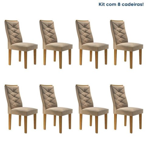 Conjunto 8 Cadeiras para Sala de Jantar Germany