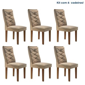 Conjunto 6 Cadeiras para Sala de Jantar Germany