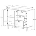 Ver imagem 4 de Balcão Armario Star Cozinha 2 Portas com 1 Gavetão e 2 Gavetas:Freijó/Off White