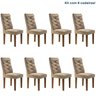 Conjunto 8 Cadeiras Estofadas Germany - 1