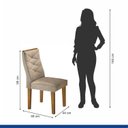 Ver imagem 3 de Conjunto 4 Cadeiras para Sala de Jantar Germany Bege/Ypê