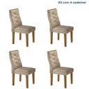 Ver imagem 1 de Conjunto 4 Cadeiras para Sala de Jantar Germany Bege/Ypê