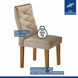 Conjunto 4 Cadeiras para Sala de Jantar Germany - 6