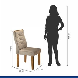 Conjunto 4 Cadeiras para Sala de Jantar Germany - 3