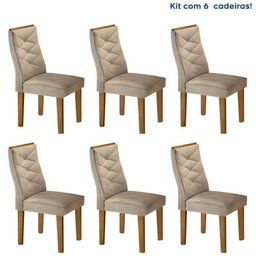 Conjunto 6 Cadeiras para Sala de Jantar Germany - 1