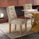 Ver imagem 2 de Conjunto 6 Cadeiras para Sala de Jantar Estofadas Ypê Germany Bege