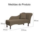 Ver imagem 6 de Recamier Divã Sofá Olivia Psicologia Consultório Linho Marrom - Lm Decor