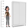 Sapateira Diamante 2 Portas de Correr e 20 Prateleiras com Diferentes Níveis Yescasa - 3