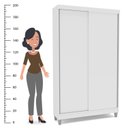 Ver imagem 4 de Sapateira Diamante 2 Portas de Correr e 20 Prateleiras com Diferentes Níveis Yescasa Branco