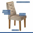 Ver imagem 7 de Conjunto 8 Cadeiras para Sala de Jantar Germany Bege/Ypê