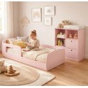 Ver imagem 3 de Kit Quarto Infantil Cama Montessoriana Solteiro + Cômoda Trocador Rosa