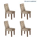 Ver imagem 1 de Conjunto 4 Cadeiras para Sala de Jantar Germany Bege/Chocolate