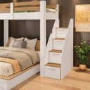 Ver imagem 7 de Beliche Family Adulto com Cama Casal Star Plus Casatema MadeiraOriginals Branco/Amadeirado Montana