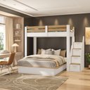 Ver imagem 1 de Beliche Family Adulto com Cama Casal Star Plus Casatema MadeiraOriginals