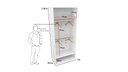 Ver imagem 3 de Armário Cabideiro Marina M19 100% Mdf Closet Lojas Expositor Vetorial Móveis Branco