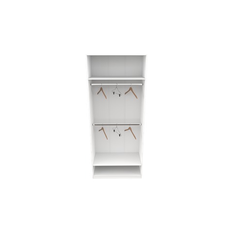 Armário Cabideiro Marina M19 100% Mdf Closet Lojas Expositor Vetorial Móveis Branco