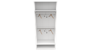 Ver imagem 1 de Armário Cabideiro Marina M19 100% Mdf Closet Lojas Expositor Vetorial Móveis Branco