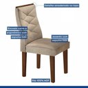 Ver mais imagens de Conjunto 6 Cadeiras para Sala de Jantar Germany Bege/Chocolate