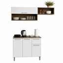 Ver imagem 6 de Armário de Cozinha Compacta com Aéreo 4 Portas 1 Gaveta BCO05-362 Mel/Branco - BRV Móveis