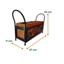 Ver imagem 3 de Porta Talheres e Utensílios em Ferro e Madeira Organizador de Mesa Posta Decorativo