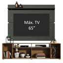 Ver imagem 4 de Rack Madesa Cancun e Painel para TV até 65 Polegadas Rustic/Preto 5Z8N Cor:Rustic/Preto