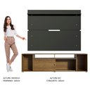 Ver imagem 6 de Rack Madesa Cancun e Painel para TV até 65 Polegadas Rustic/Preto 5Z8N Cor:Rustic/Preto
